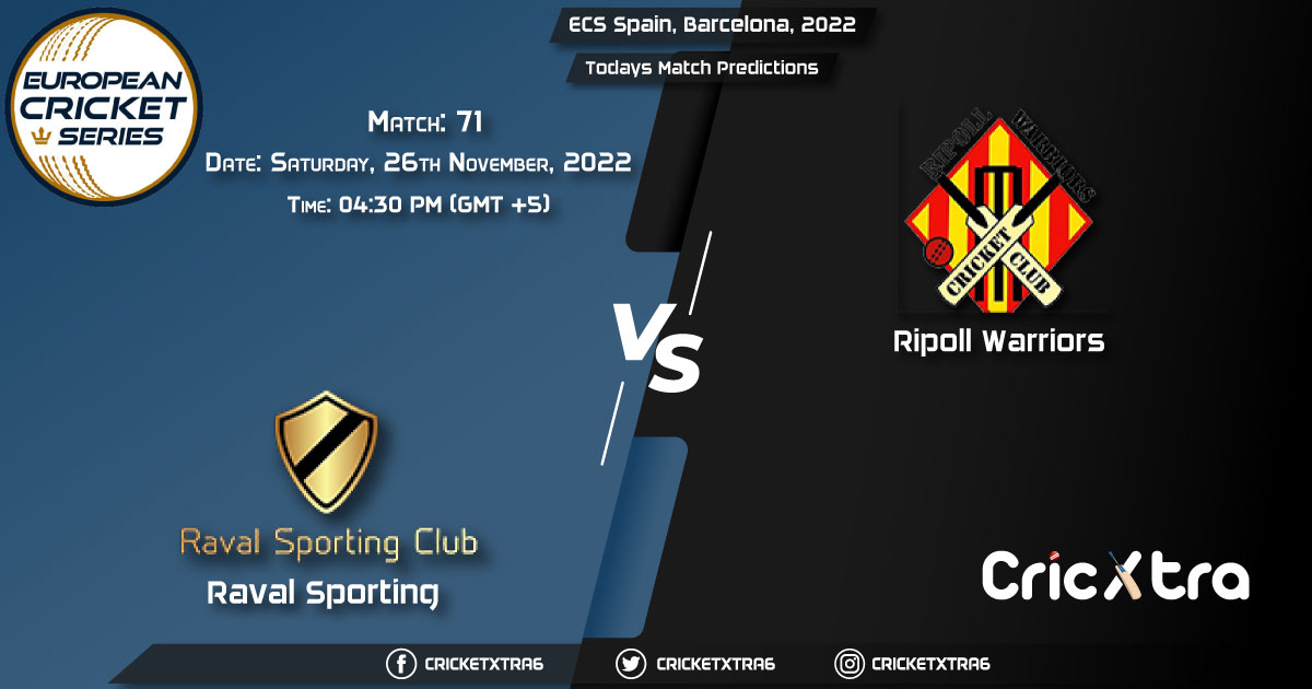 ECS Spain, Barcelona, 2022, RAS vs RIW 71st Match Prediction, Fantasy Cricket Tips, Pitch Report and Injury Update