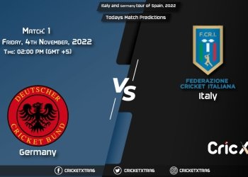 Italy and Germany tour of Spain, 2022, GER vs ITA 1st Match Prediction, Fantasy Cricket Tips, Pitch Report and Injury Update