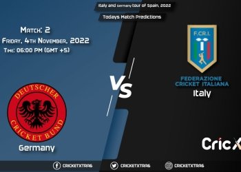 Italy and Germany tour of Spain, 2022, GER vs ITA 2nd Match Prediction, Fantasy Cricket Tips, Pitch Report and Injury Update