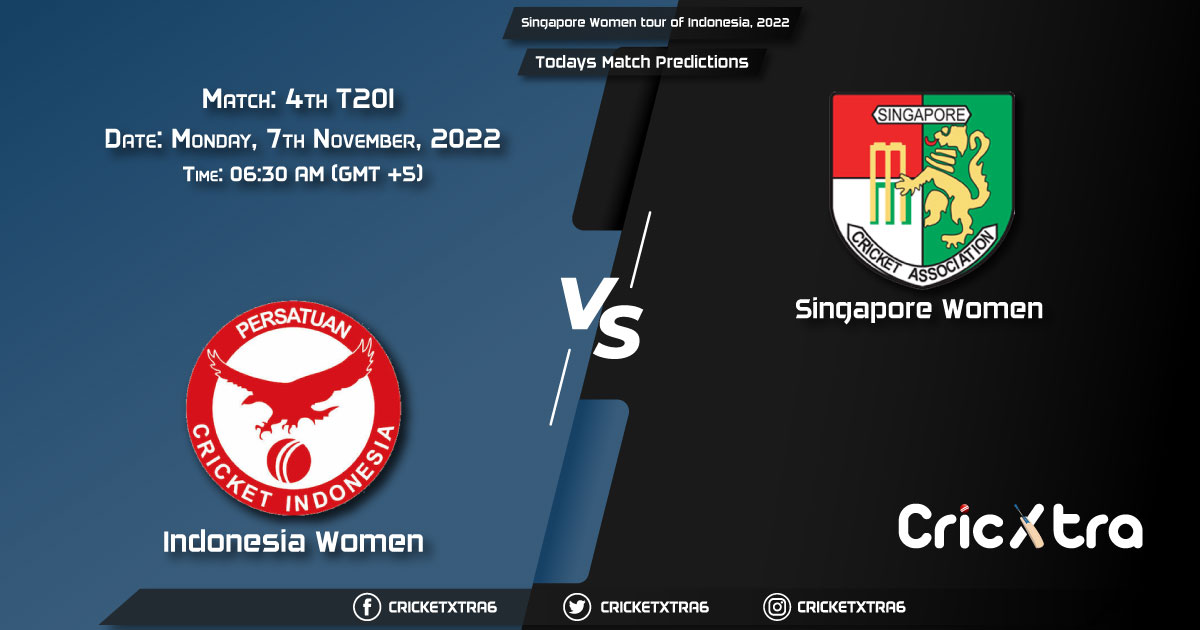 Singapore Women tour of Indonesia, 2022, INA-W vs SIN-W 4th T20I Match Prediction, Fantasy Cricket Tips, Pitch Report and Injury Update