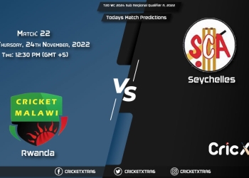 T20 WC 2024 Sub Regional Qualifier A, 2022, RWA vs SEY 22nd Match Prediction, Fantasy Cricket Tips, Pitch Report and Injury Update