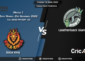 Trinidad T10 Blast, 2022, SCK vs LBG 1st Match Prediction, Fantasy Cricket Tips, Pitch Report and Injury Update