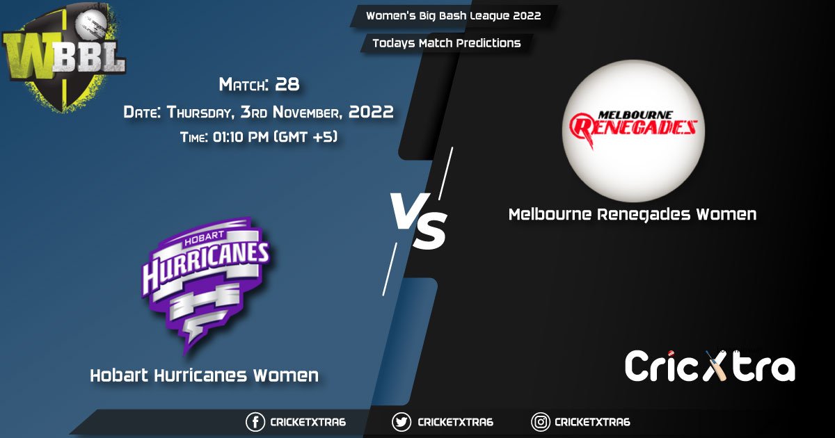 Women's Big Bash League 2022, HB-W vs MR-W 28th Match Prediction, Fantasy Cricket Tips, Pitch Report and Injury Update