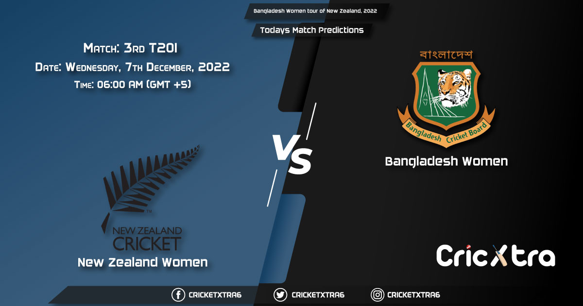 Bangladesh Women tour of New Zealand, 2022, NZ-W vs BD-W 3rd T20I Match Prediction, Fantasy Cricket Tips, Pitch Report and Injury Update