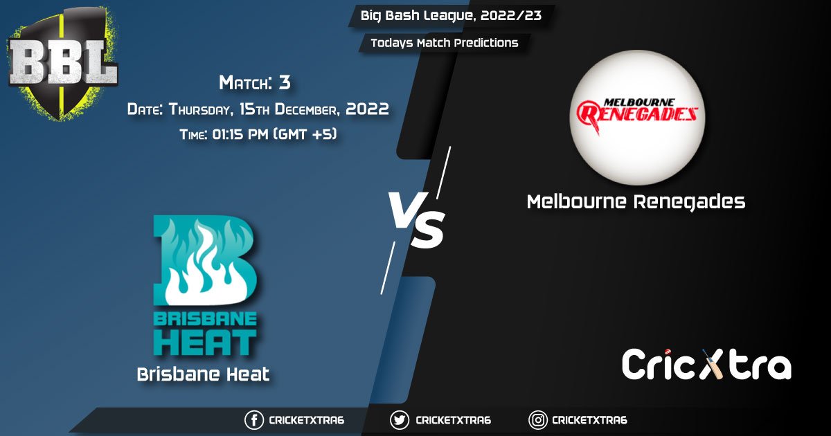 Big Bash League, 202223, HEA vs REN 3rd Match Prediction, Fantasy Cricket Tips, Pitch Report and Injury Update