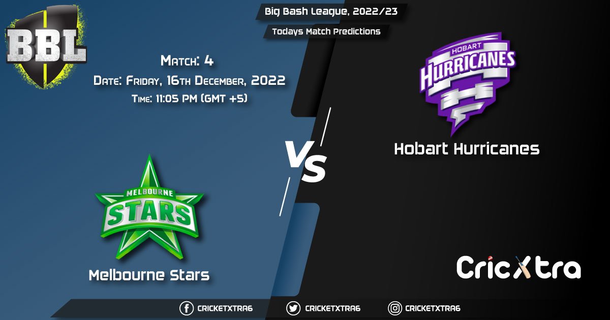Big Bash League, 202223, STA vs HUR 4th Match Prediction, Fantasy Cricket Tips, Pitch Report and Injury Update