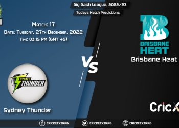 Big Bash League, 202223, THU vs HEA 17th Match Prediction, Fantasy Cricket Tips, Pitch Report and Injury Update
