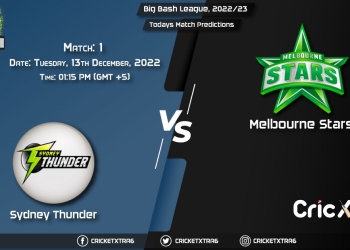 Big Bash League, 202223, THU vs STA 1st Match Prediction, Fantasy Cricket Tips, Pitch Report and Injury Update