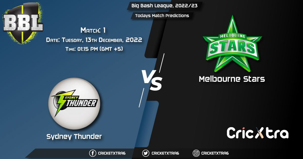 Big Bash League, 202223, THU vs STA 1st Match Prediction, Fantasy Cricket Tips, Pitch Report and Injury Update
