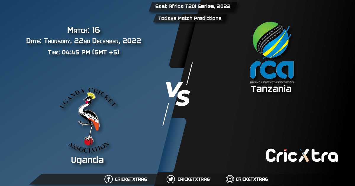 East Africa T20I Series, 2022, UGA vs TAN 16th Match Prediction, Fantasy Cricket Tips, Pitch Report and Injury Update