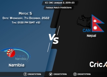 ICC CWC League 2, 2019-23, NAM vs NEP 5th Match Prediction, Fantasy Cricket Tips, Pitch Report and Injury Update