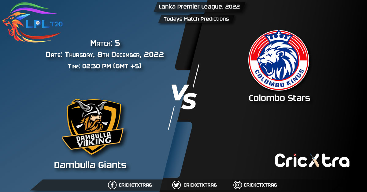 Lanka Premier League, 2022, DG vs CS 5th Match Prediction, Fantasy Cricket Tips, Pitch Report and Injury Update