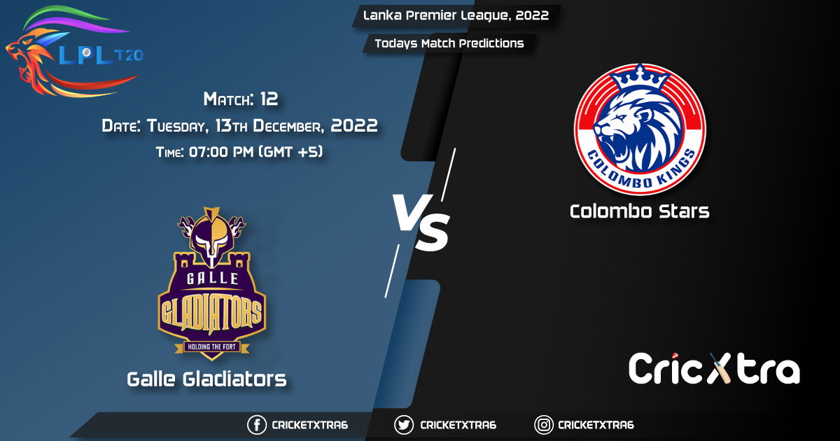 Lanka Premier League, 2022, GG vs CS 12th Match Prediction, Fantasy Cricket Tips, Pitch Report and Injury Update