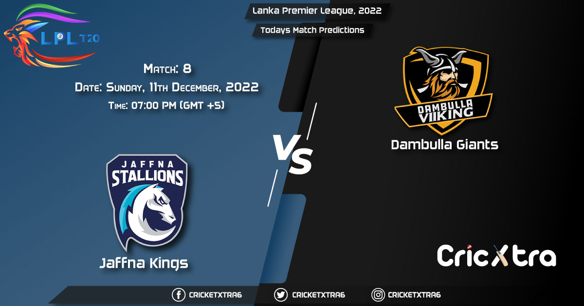Lanka Premier League, 2022, JK vs DG 8th Match Prediction, Fantasy Cricket Tips, Pitch Report and Injury Update