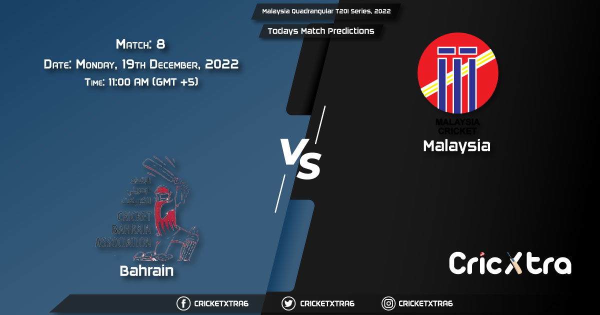 Malaysia Quadrangular T20I Series, 2022, BRN vs MAS 8 Match Prediction, Fantasy Cricket Tips, Pitch Report and Injury Update