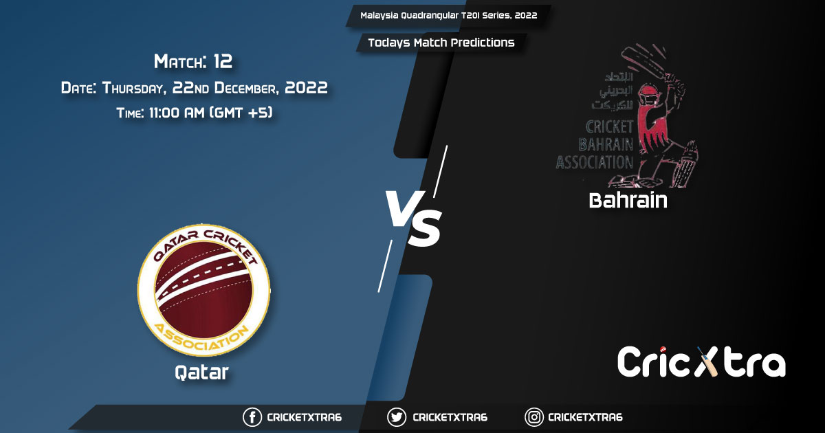 Malaysia Quadrangular T20I Series, 2022, QAT vs BRN 12 Match Prediction, Fantasy Cricket Tips, Pitch Report and Injury Update