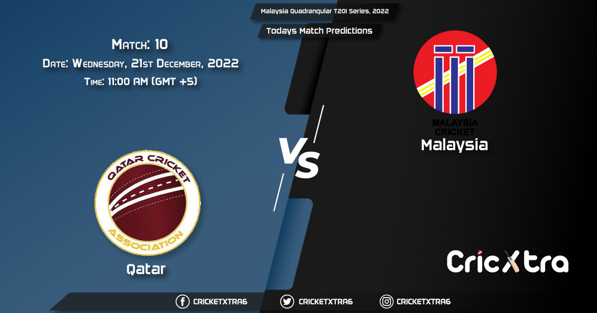 Malaysia Quadrangular T20I Series, 2022, QAT vs MAS 10 Match Prediction, Fantasy Cricket Tips, Pitch Report and Injury Update