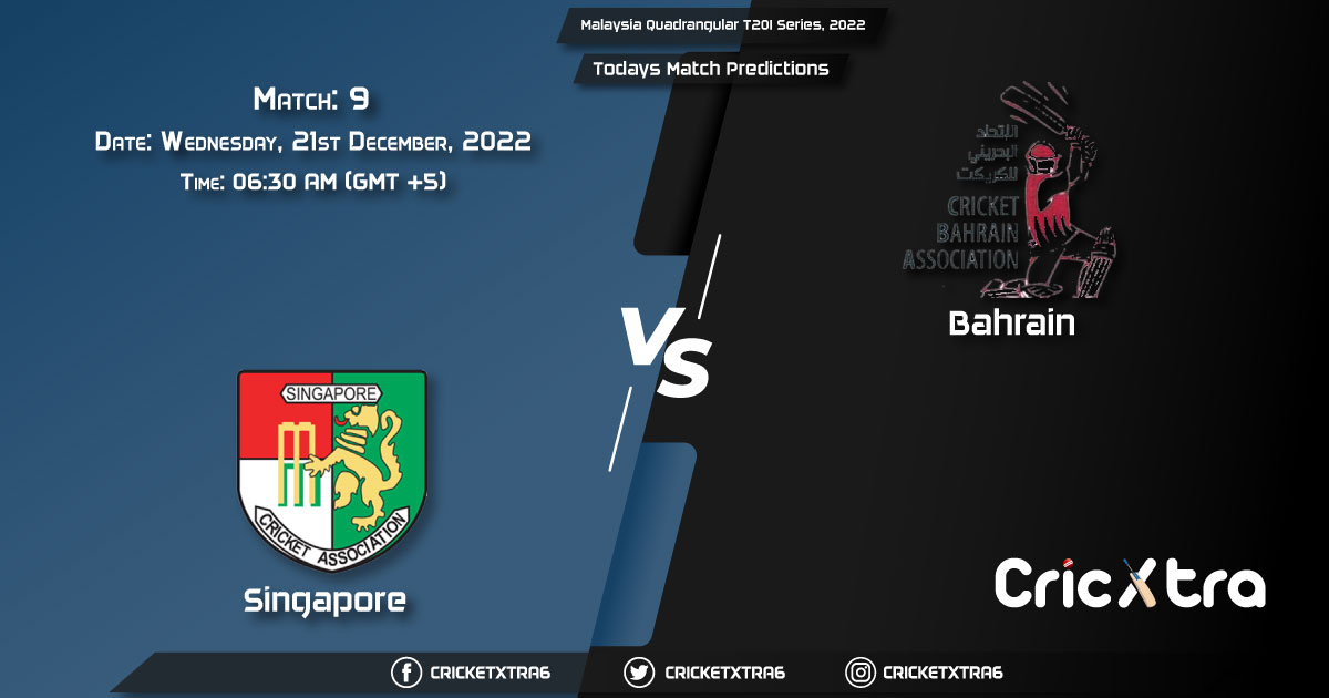 Malaysia Quadrangular T20I Series, 2022, SIN vs BRN 9 Match Prediction, Fantasy Cricket Tips, Pitch Report and Injury Update
