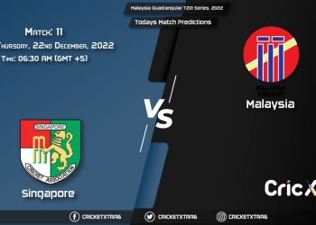 Malaysia Quadrangular T20I Series, 2022, SIN vs MAS 11 Match Prediction, Fantasy Cricket Tips, Pitch Report and Injury Update