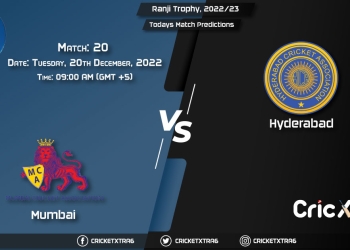 Ranji Trophy, 202223, MUM vs HYD 20th Match Prediction, Fantasy Cricket Tips, Pitch Report and Injury Update