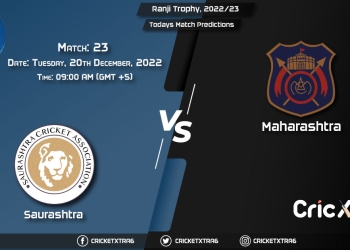 Ranji Trophy, 202223, SAU vs MAH 23rd Match Prediction, Fantasy Cricket Tips, Pitch Report and Injury Update