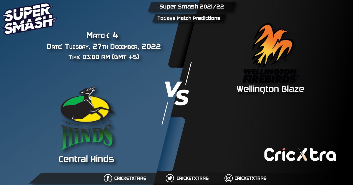 Super Smash, 202223, CS vs WF 4th Match Prediction, Fantasy Cricket Tips, Pitch Report and Injury Update