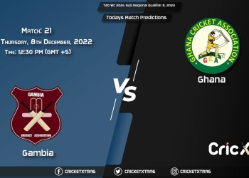 T20 WC 2024 Sub Regional Qualifier B, 2022, GAM vs GHA 21st Match Prediction, Fantasy Cricket Tips, Pitch Report and Injury Update