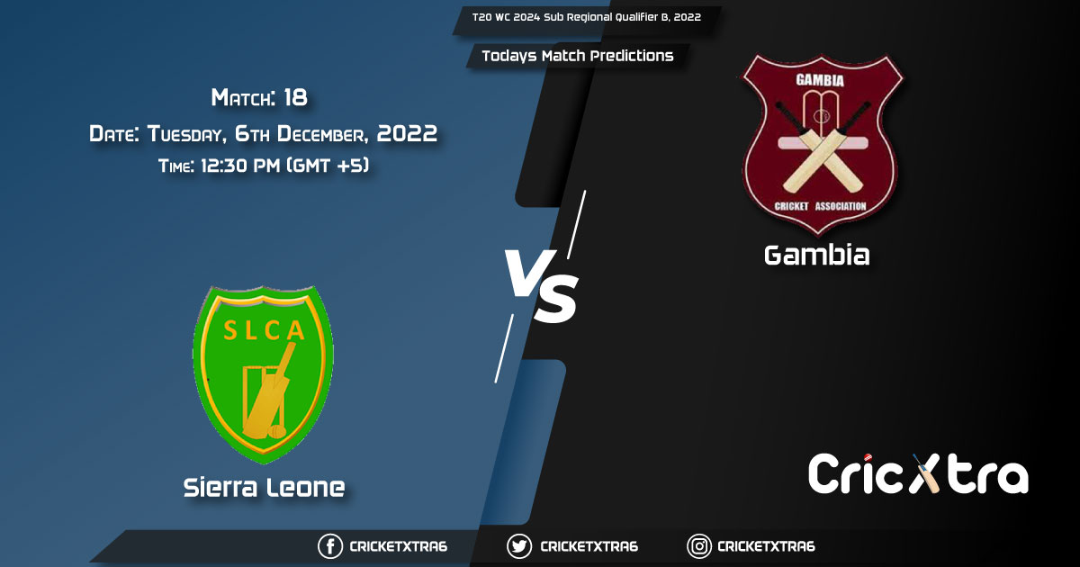 T20 WC 2024 Sub Regional Qualifier B, 2022, SLE vs GAM 18th Match Prediction, Fantasy Cricket Tips, Pitch Report and Injury Update