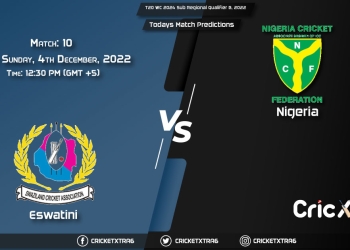 T20 WC 2024 Sub Regional Qualifier B, 2022, SWA vs NGR 10th Match Prediction, Fantasy Cricket Tips, Pitch Report and Injury Update