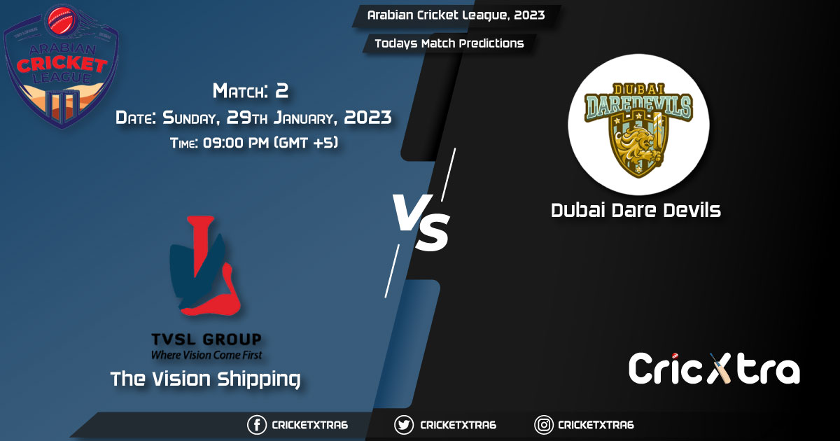 Arabian Cricket League, 2023, TVS vs DDD 2nd Match Prediction, Fantasy Cricket Tips, Pitch Report and Injury Update