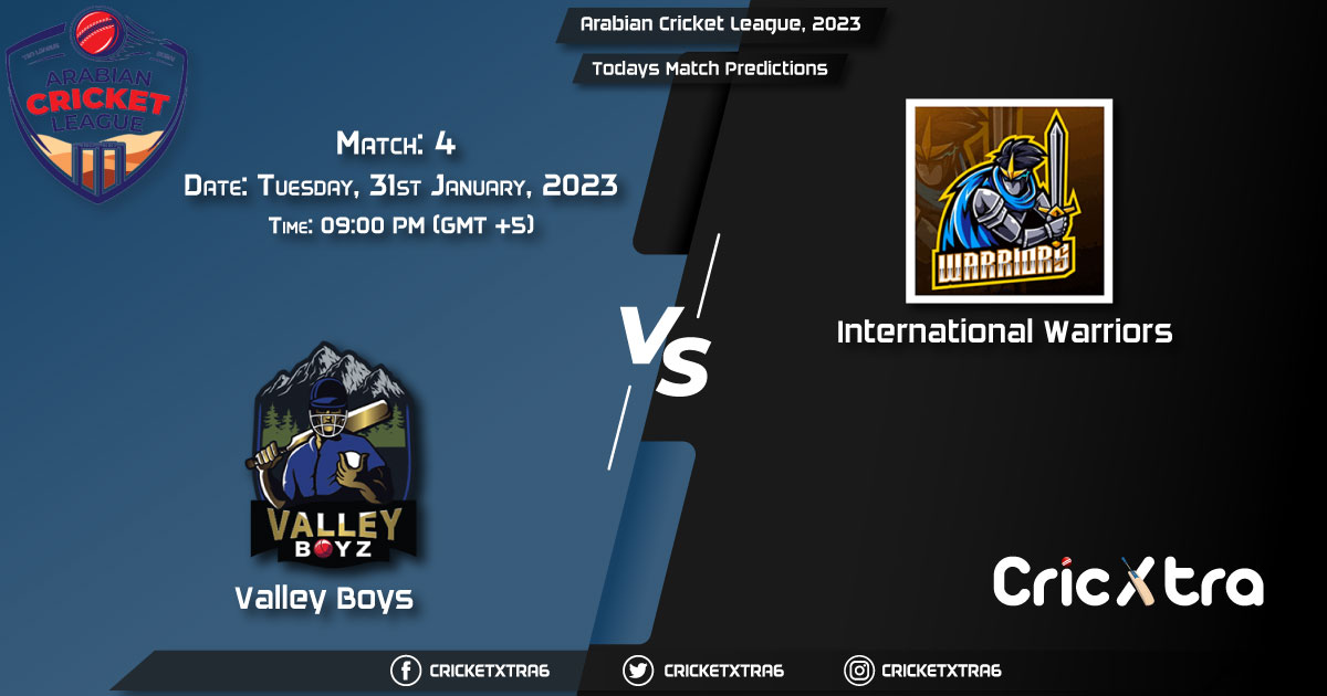 Arabian Cricket League, 2023, VB vs INW 4th Match Prediction, Fantasy Cricket Tips, Pitch Report and Injury Update