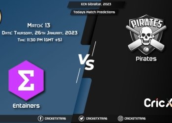 ECN Gibraltar, 2023, ETS vs PIR 13th Prediction, Fantasy Cricket Tips, Pitch Report and Injury Update