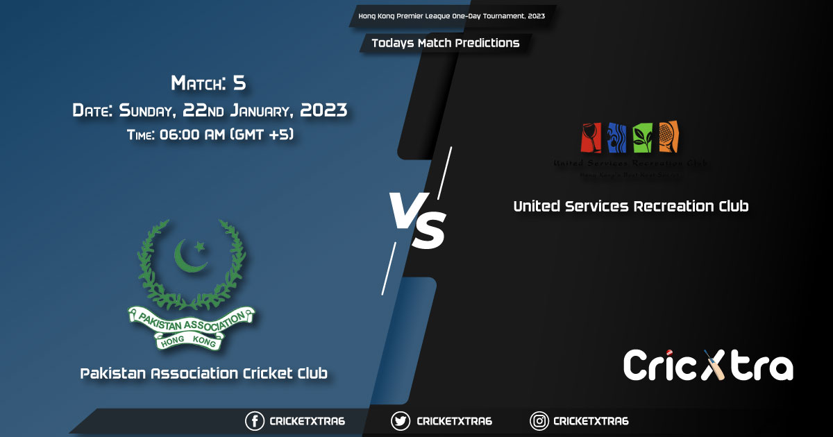 Hong Kong Premier League One-Day Tournament, 2023, PACC vs USRC 5th Match Prediction, Fantasy Cricket Tips, Pitch Report and Injury Update