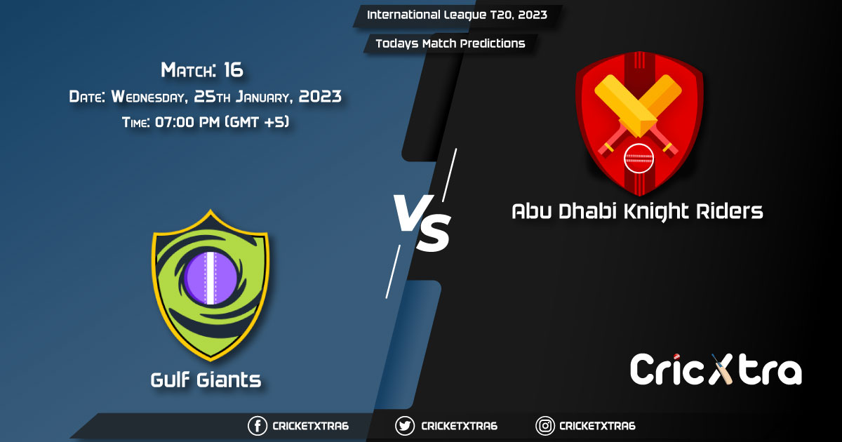 International League T20, 2023, GG vs ADKR 16th Match Prediction, Fantasy Cricket Tips, Pitch Report and Injury Update