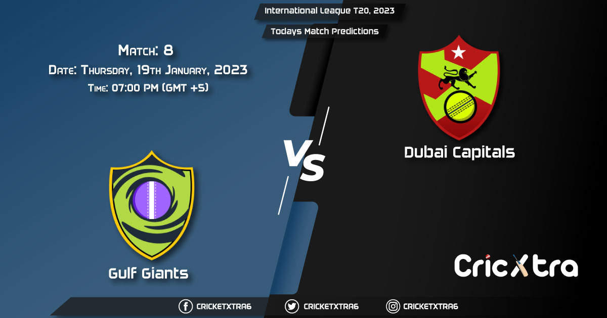 International League T20, 2023, GG vs DC 8th Match Prediction, Fantasy Cricket Tips, Pitch Report and Injury Update