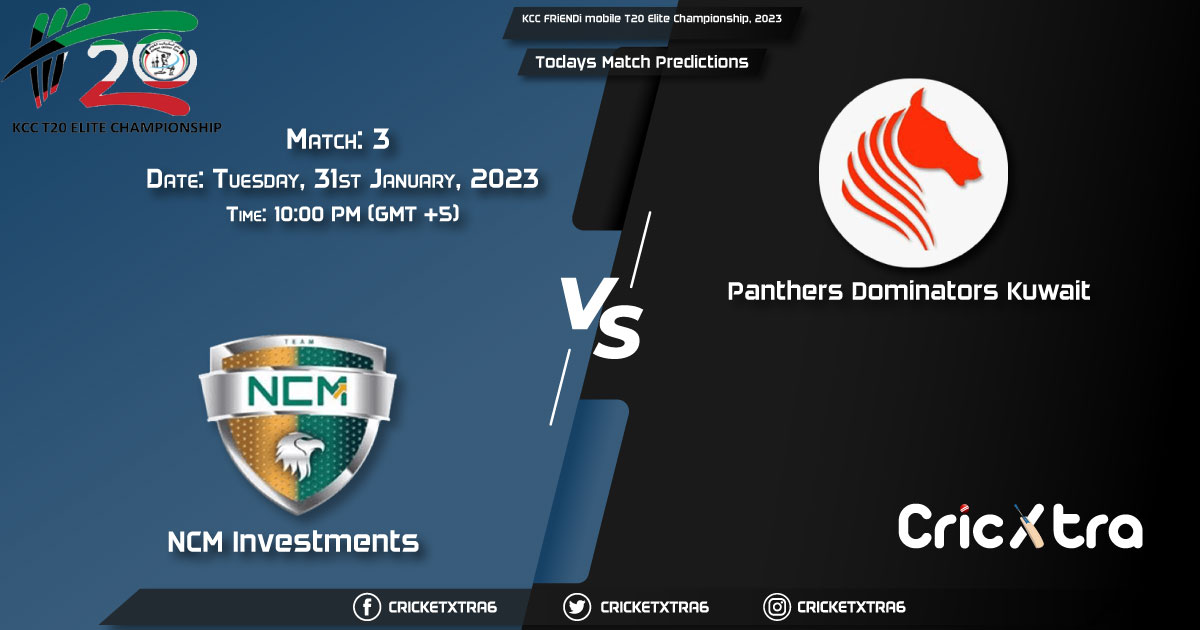 KCC FRiENDi mobile T20 Elite Championship, 2023, NCMI vs PDK 3rd Match Prediction, Fantasy Cricket Tips, Pitch Report and Injury Update