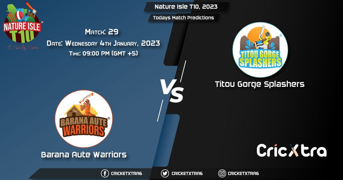 Nature Isle T10, 2023, BAW vs TGS 29th Match Prediction, Fantasy Cricket Tips, Pitch Report and Injury Update