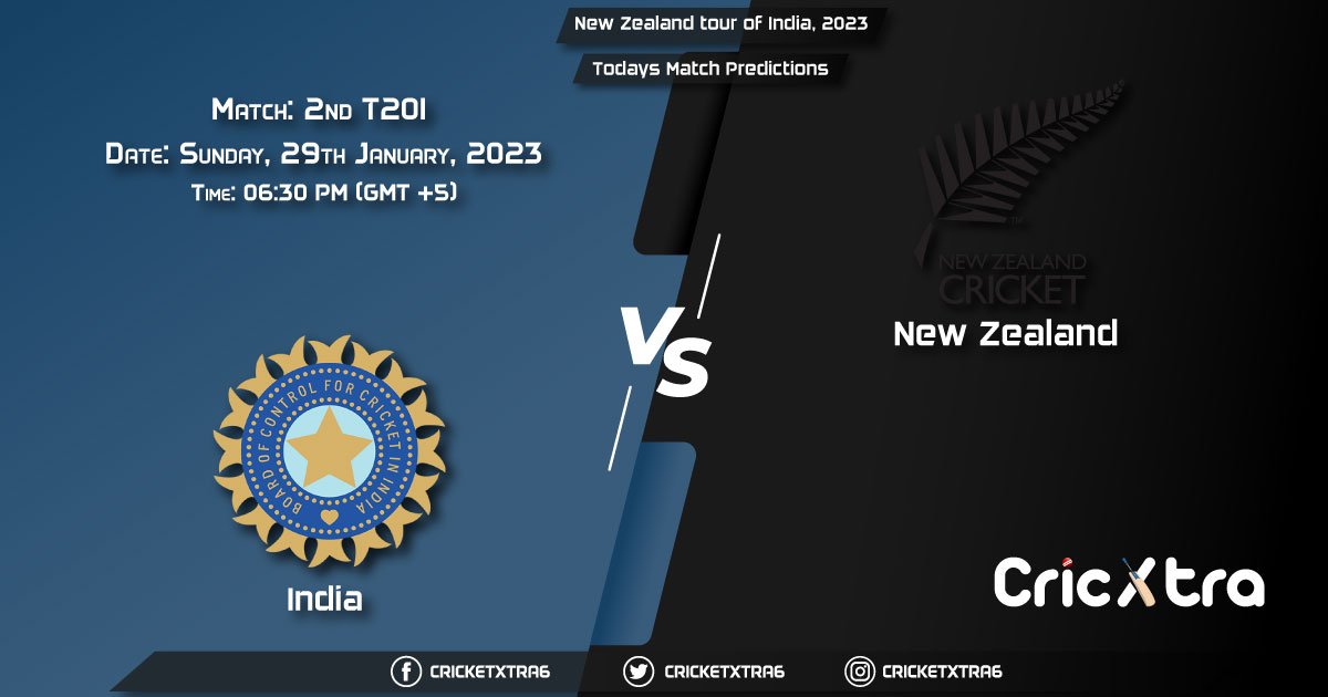New Zealand tour of India, 2023, IND vs NZ 2nd T20I Match Prediction, Fantasy Cricket Tips, Pitch Report and Injury Update