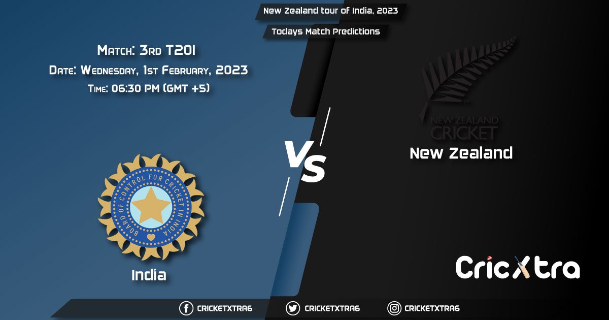 New Zealand tour of India, 2023, IND vs NZ 3rd T20I Match Prediction, Fantasy Cricket Tips, Pitch Report and Injury Update