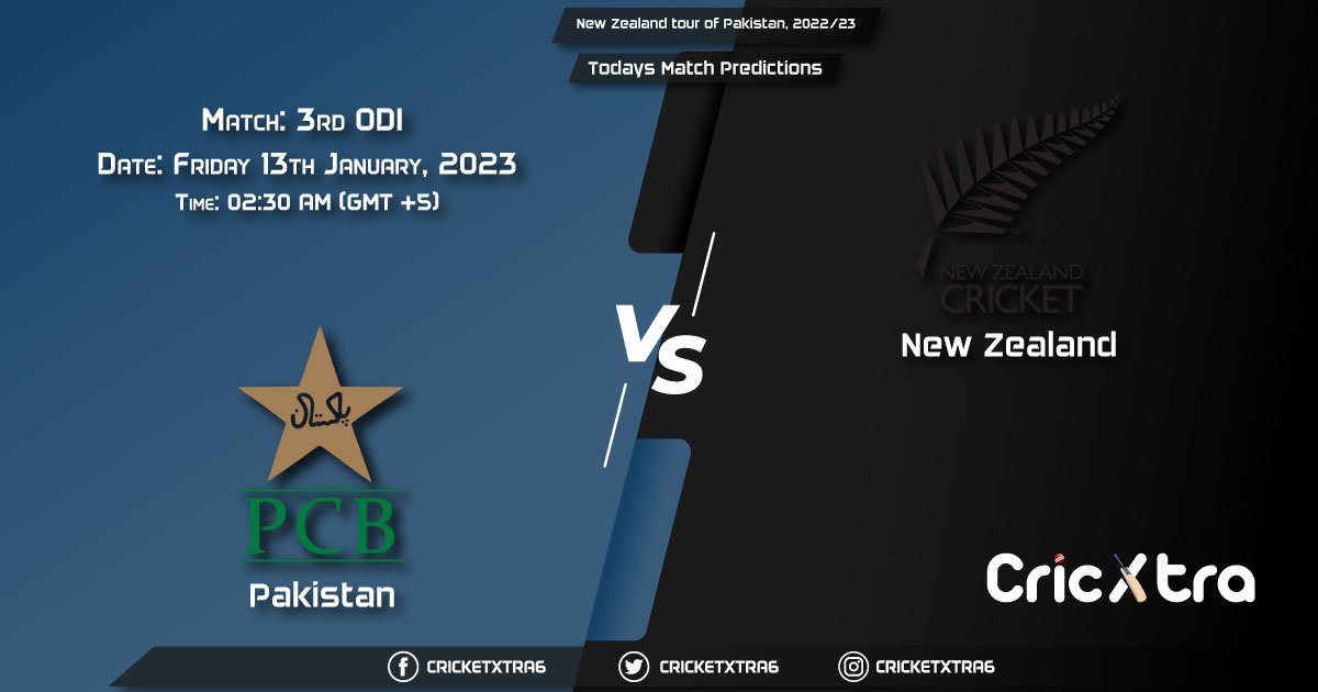 New Zealand tour of Pakistan, 202223, PAK vs NZ 3rd ODI Prediction, Fantasy Cricket Tips, Pitch Report and Injury Update