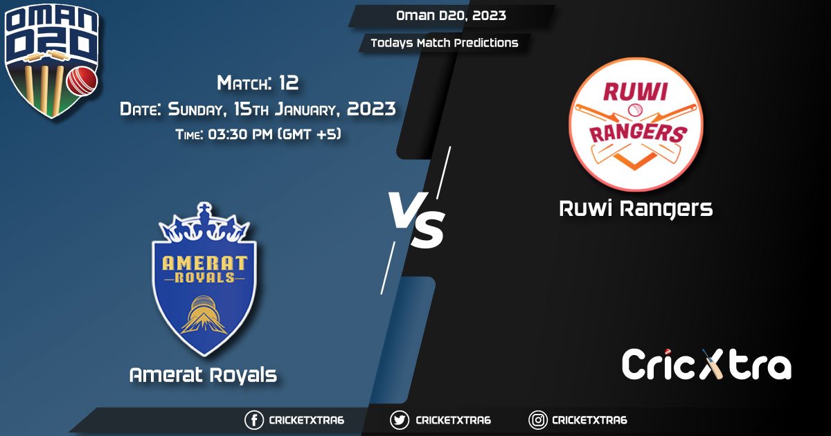 Oman D20 League, 2023, AMR vs RUR 12th Match Prediction, Fantasy Cricket Tips, Pitch Report and Injury Update