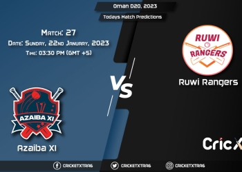 Oman D20 League, 2023, AZA vs RUR 27th Match Prediction, Fantasy Cricket Tips, Pitch Report and Injury Update