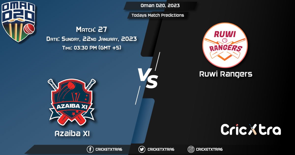 Oman D20 League, 2023, AZA vs RUR 27th Match Prediction, Fantasy Cricket Tips, Pitch Report and Injury Update