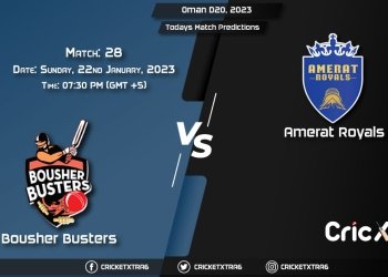 Oman D20 League, 2023, BOB vs AMR 28th Match Prediction, Fantasy Cricket Tips, Pitch Report and Injury Update