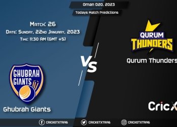 Oman D20 League, 2023, GGI vs QUT 26th Match Prediction, Fantasy Cricket Tips, Pitch Report and Injury Update
