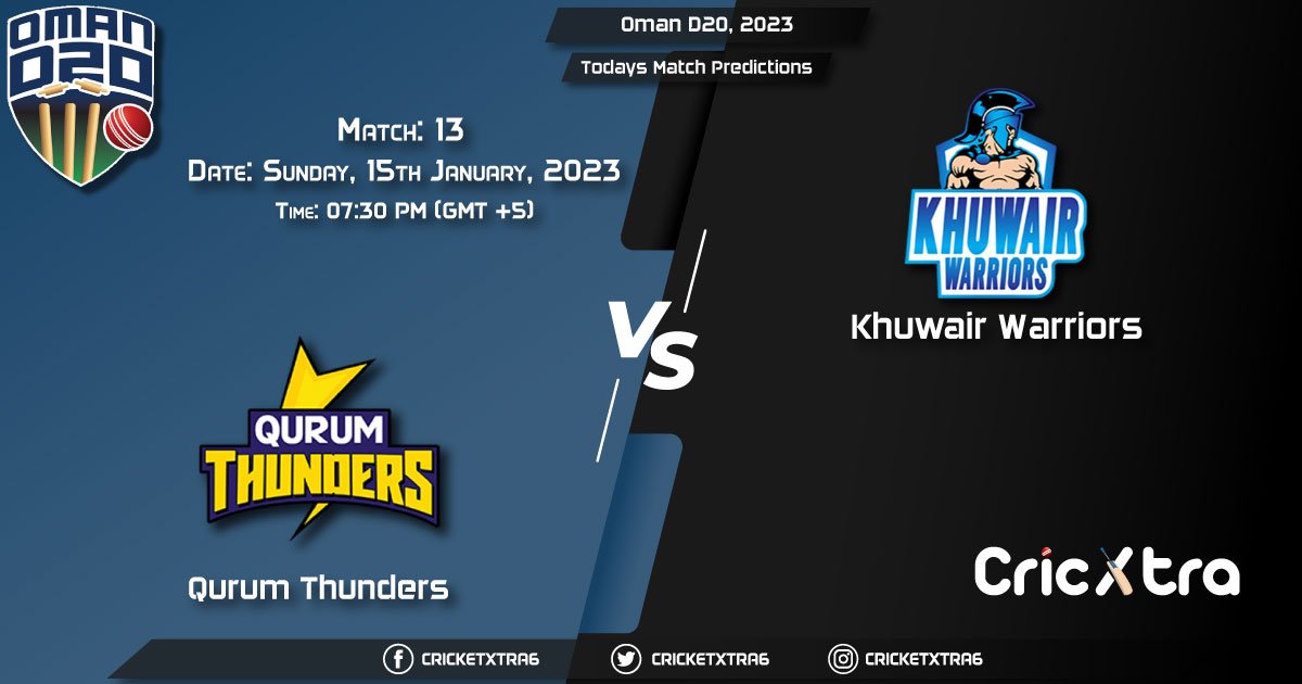 Oman D20 League, 2023, QUT vs KHW 13th Match Prediction, Fantasy Cricket Tips, Pitch Report and Injury Update