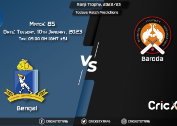 Ranji Trophy, 202223, BEN vs BRD 85th Match Prediction, Fantasy Cricket Tips, Pitch Report and Injury Update