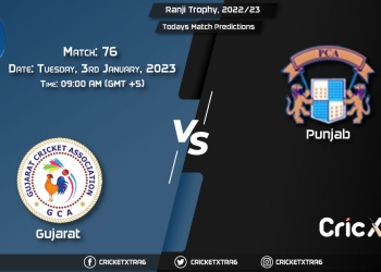 Ranji Trophy, 202223, GUJ vs PUN 76th Match Prediction, Fantasy Cricket Tips, Pitch Report and Injury Update