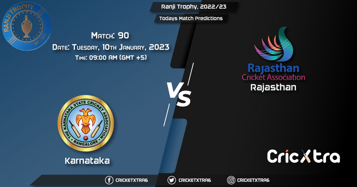 Ranji Trophy, 202223, KAR vs RJS 90th Match Prediction, Fantasy Cricket Tips, Pitch Report and Injury Update