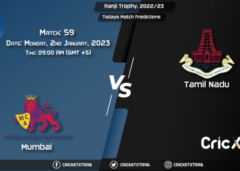 Ranji Trophy, 202223, MUM vs TN 59th Match Prediction, Fantasy Cricket Tips, Pitch Report and Injury Update
